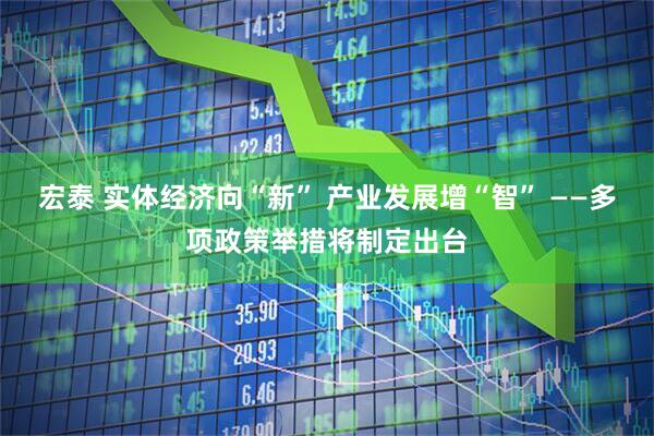 宏泰 实体经济向“新” 产业发展增“智” ——多项政策举措将制定出台